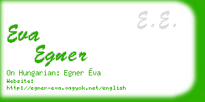 eva egner business card