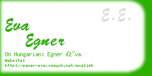 eva egner business card